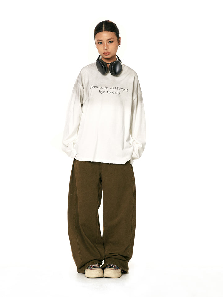 Long-Sleeved Round Neck Loose T-Shirt