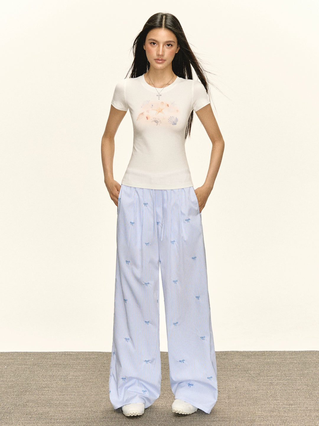 Retro Wide Leg Casual Pants