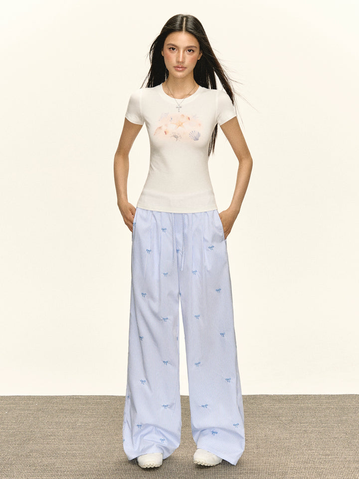 Retro Wide Leg Casual Pants