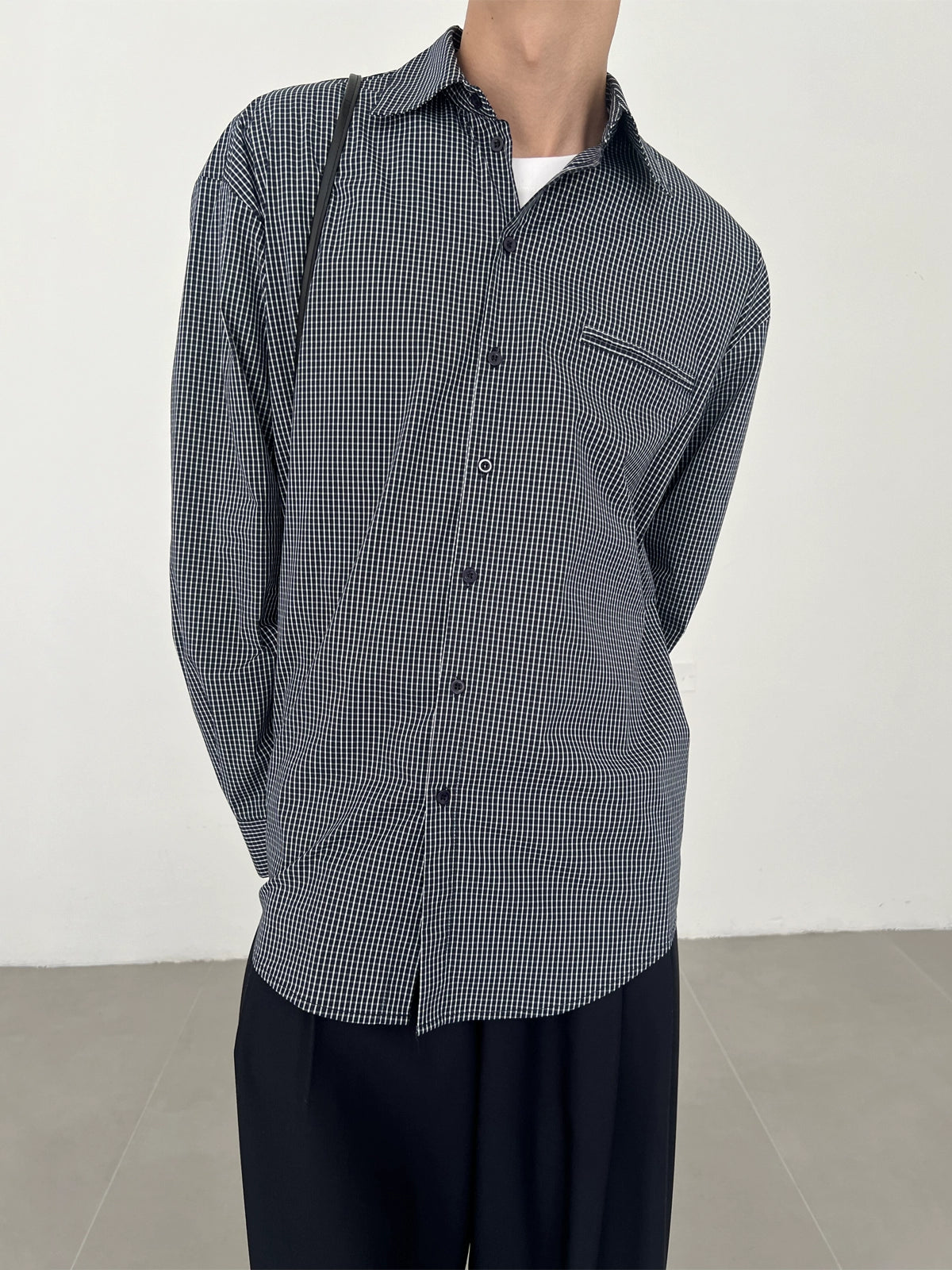 Plaid Long Sleeve Button-Up Shirt