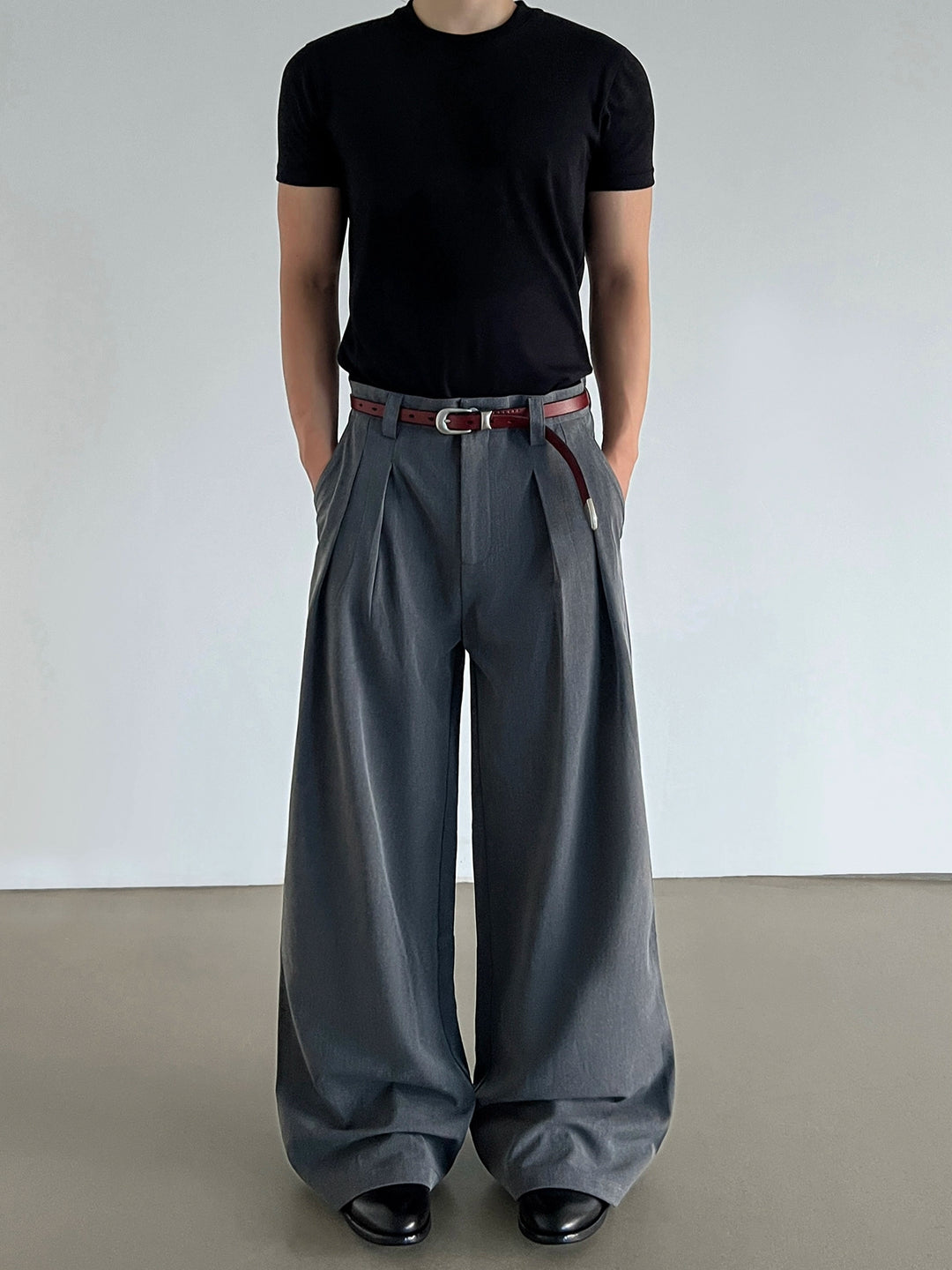 Wide-Leg A-Line Casual Pants