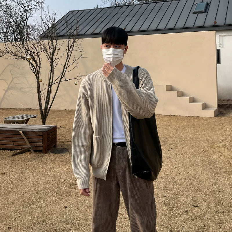 سترة كارديغان مزودة بسحاب 