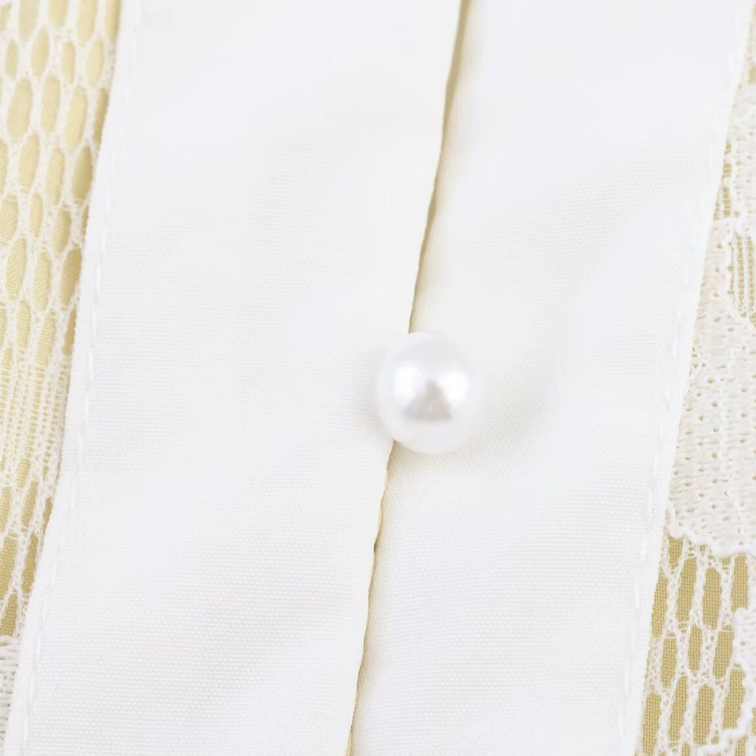 Vestido Midi A-Line de Renda com Cintura 