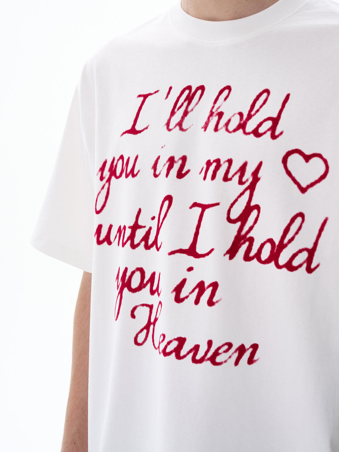 Retro Slogan Knife-cut T-shirt