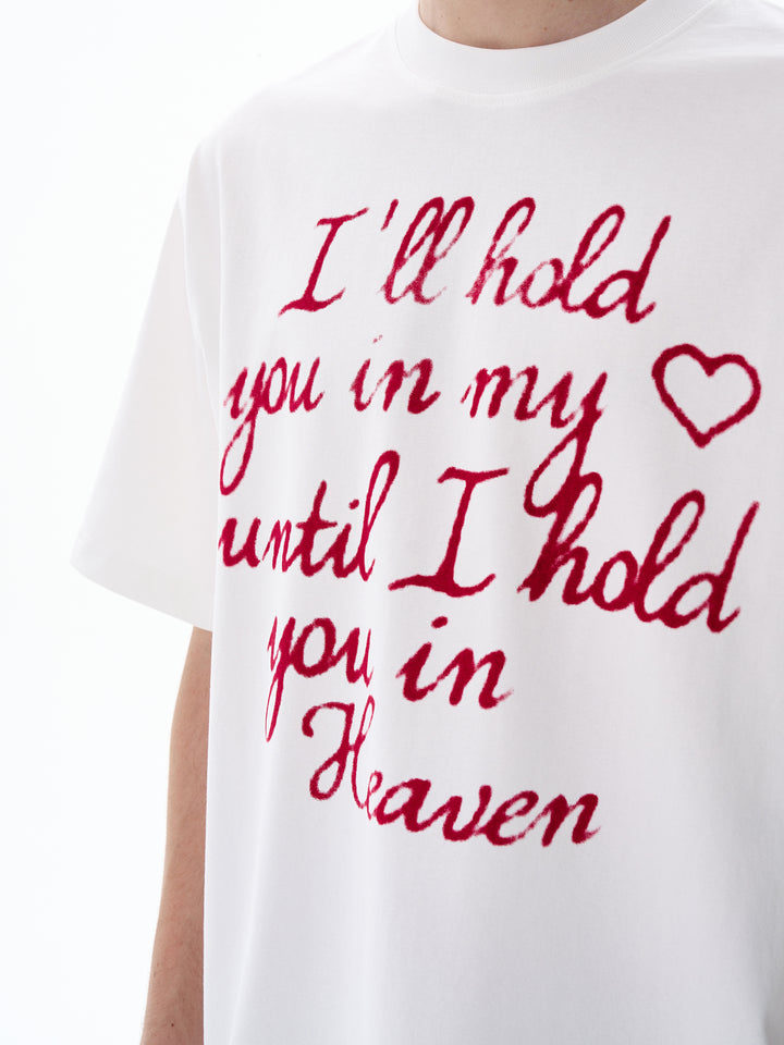 Retro Slogan Knife-cut T-shirt