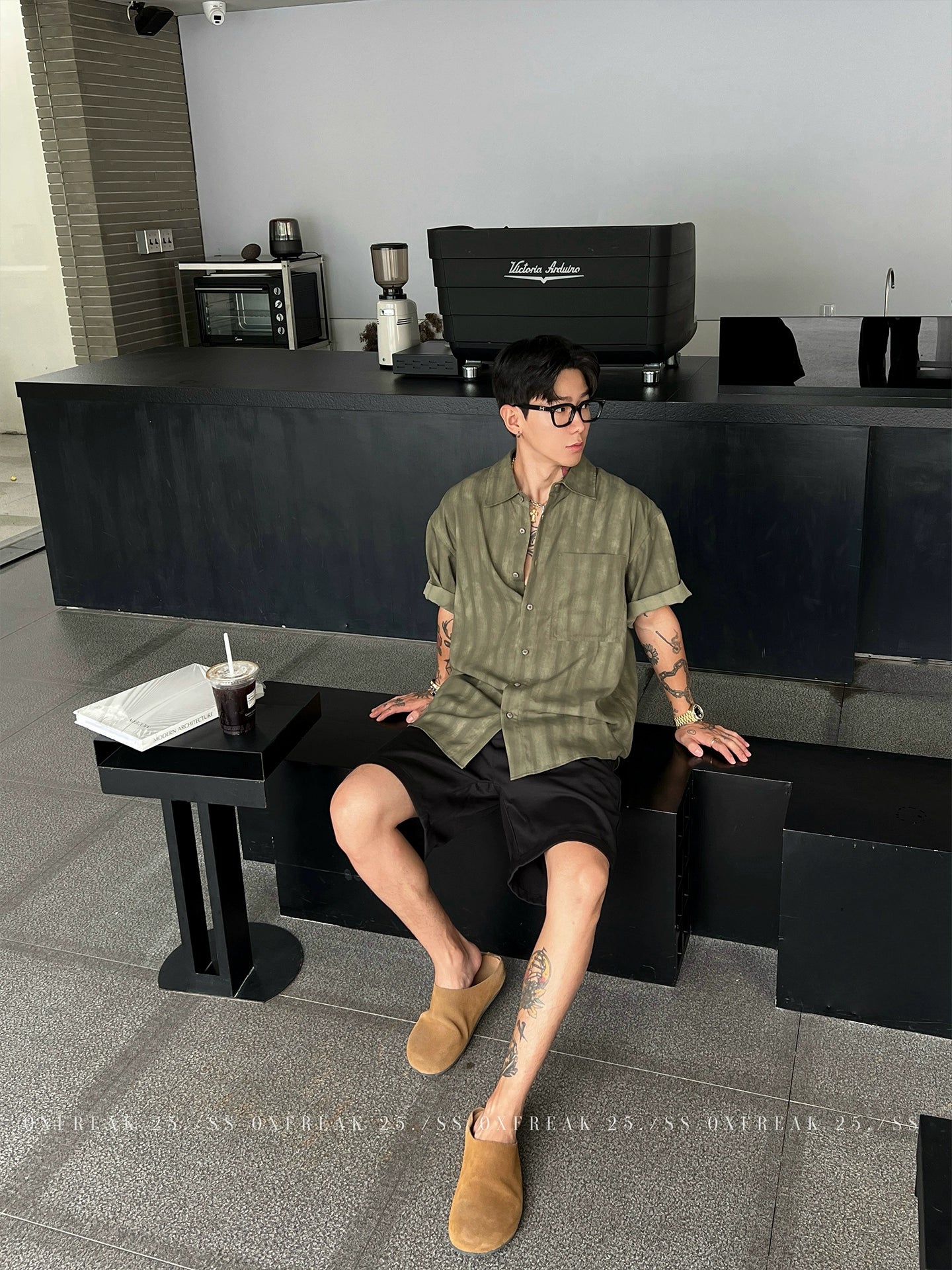 Linen Tie-Dye Short Sleeve Shirt