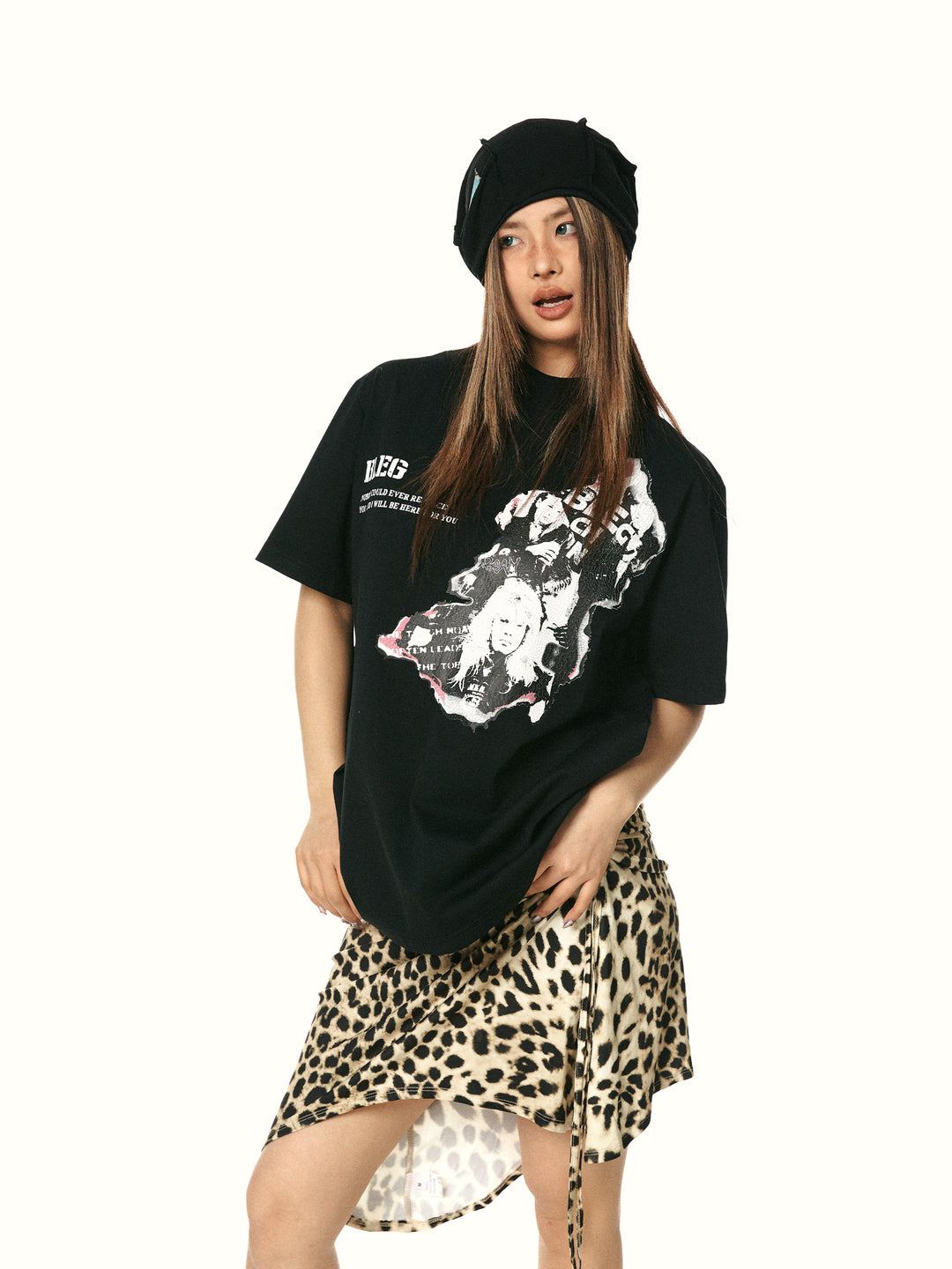 Retro Loose Print Short Sleeve T-shirt