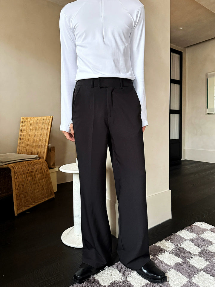 Straight High-Waist Loose Pants