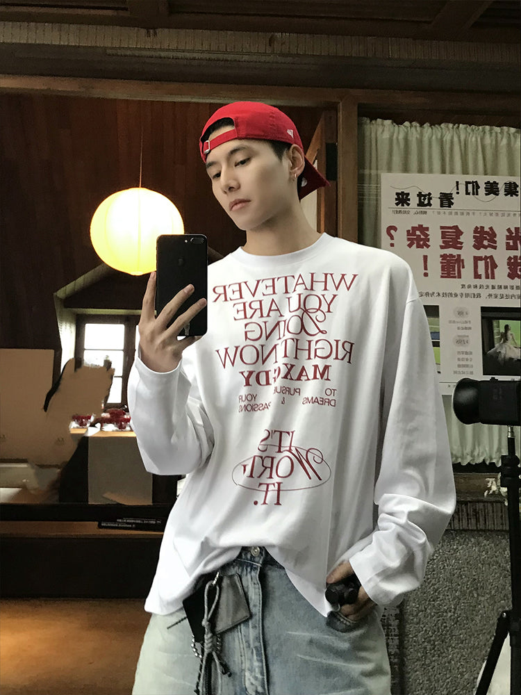 Letter Print Loose T-shirt