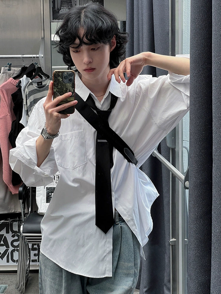 Loose Long Sleeve Casual Button-Up Shirt