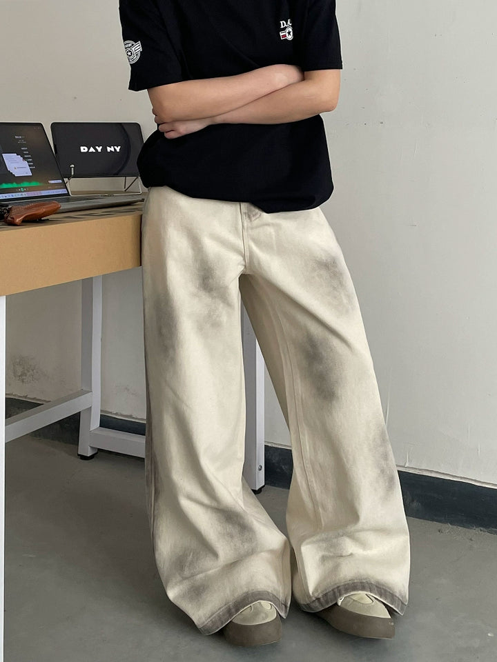 Weite gerade Tinte-Wasch Jeanshosen 