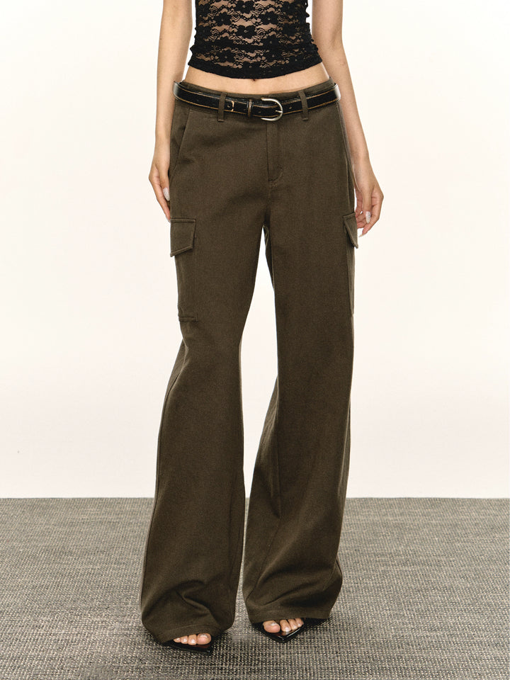 Wide Leg Casual Cargo Pants