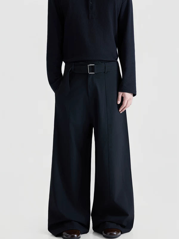 Breda ben ullblandade klänningbyxor 