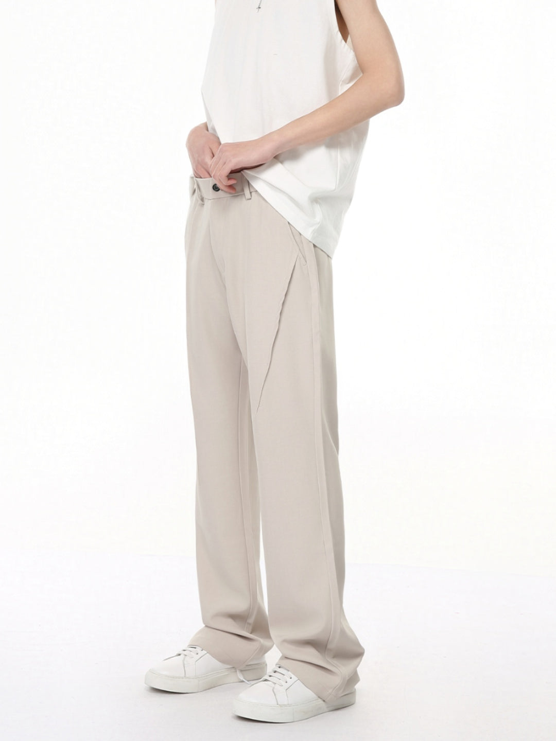 Lässige elastische Taillenweite ausgestellte Hose 