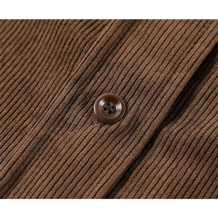 Corduroy Casual Button-Up Shirt