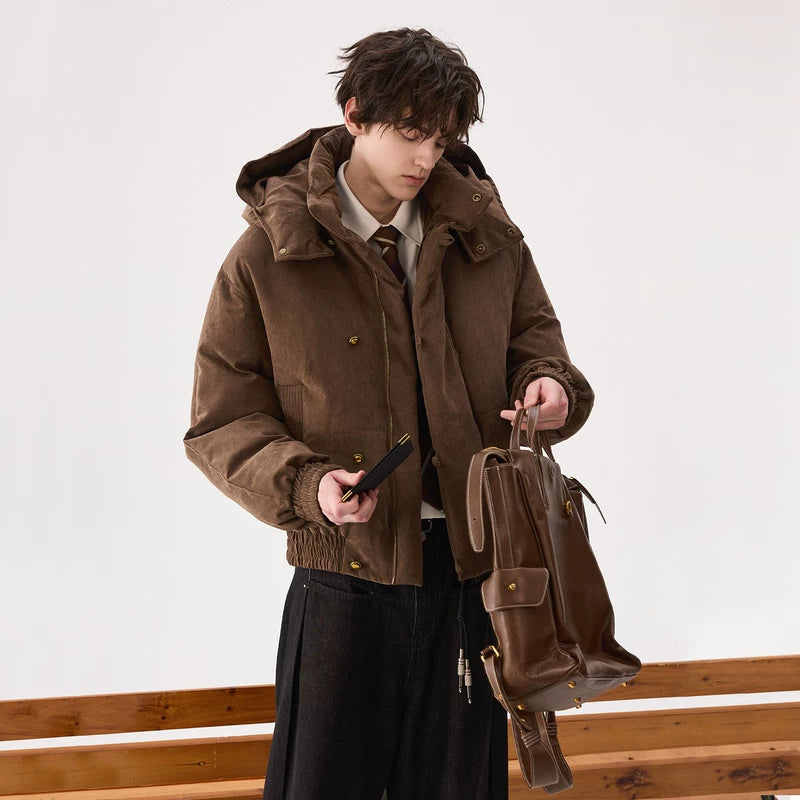 Matte Hooded Insulated Cotton-padded Jacket