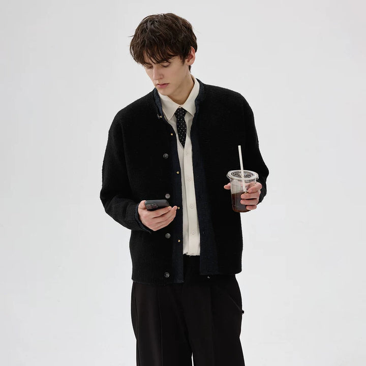 Falešný dvoudílný svetr s kulatým výstřihem 