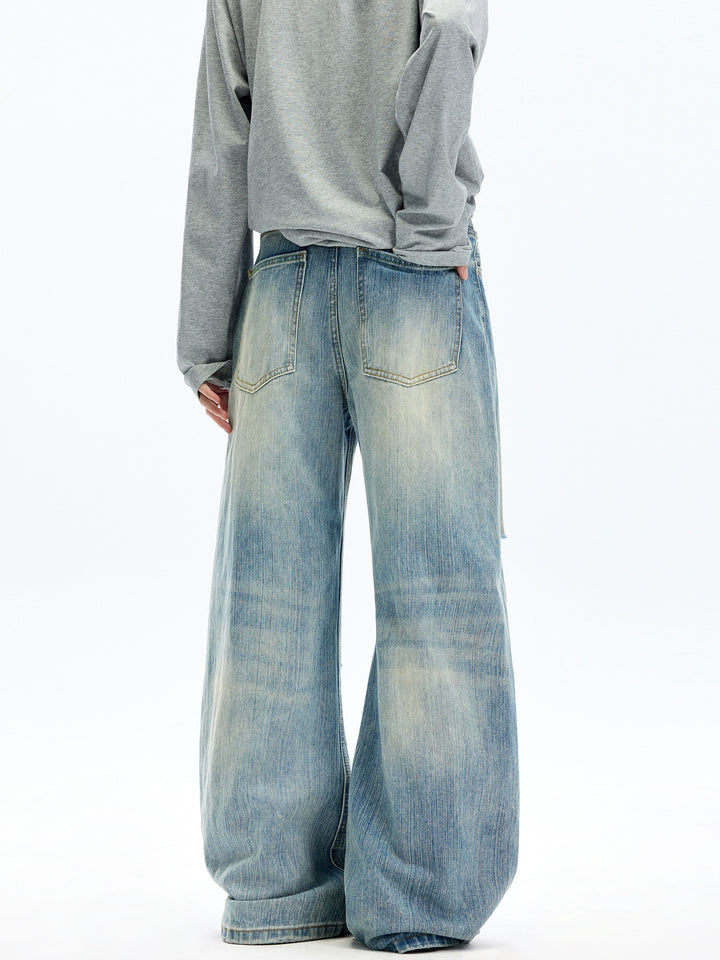 Ripped Distressed Wide Leg Jeans
