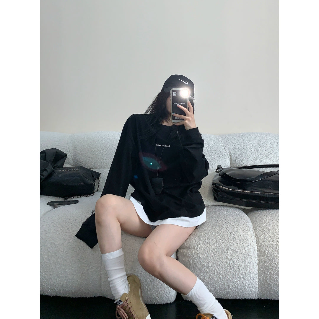 Embroidery Long Sleeve Sweatshirt