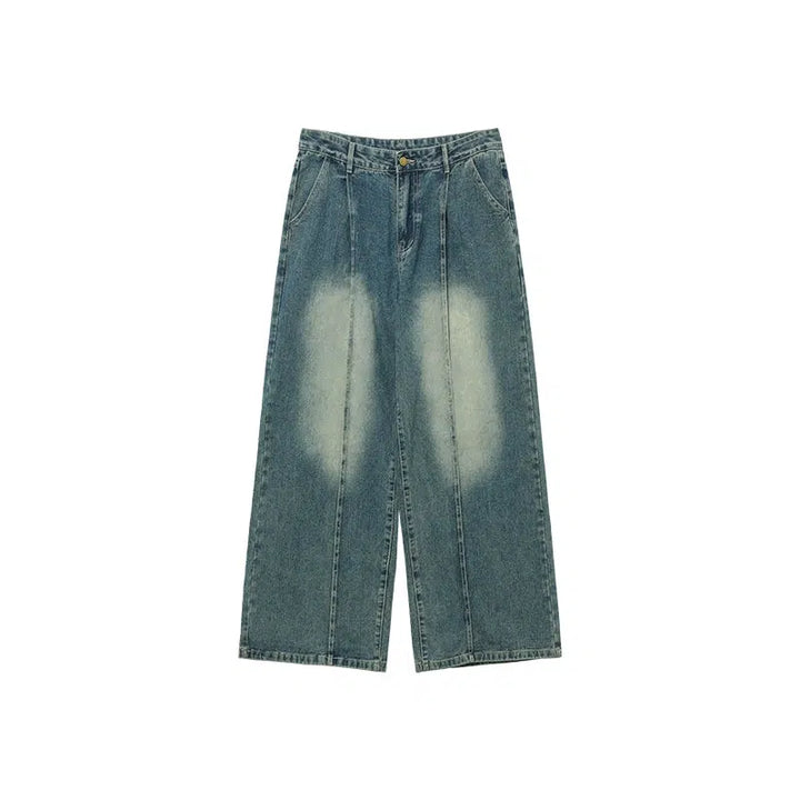 Distressed Stand Collar Denim Jacket Pants Set