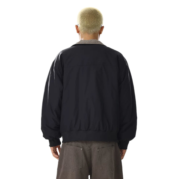 Veste en coton ample avec col montant réversible 