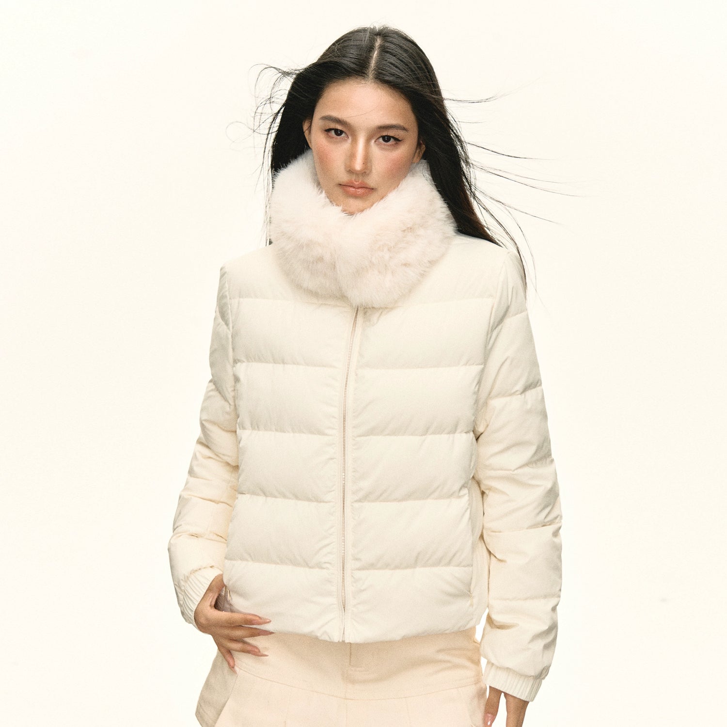 Fur Collar Retro Down Jacket