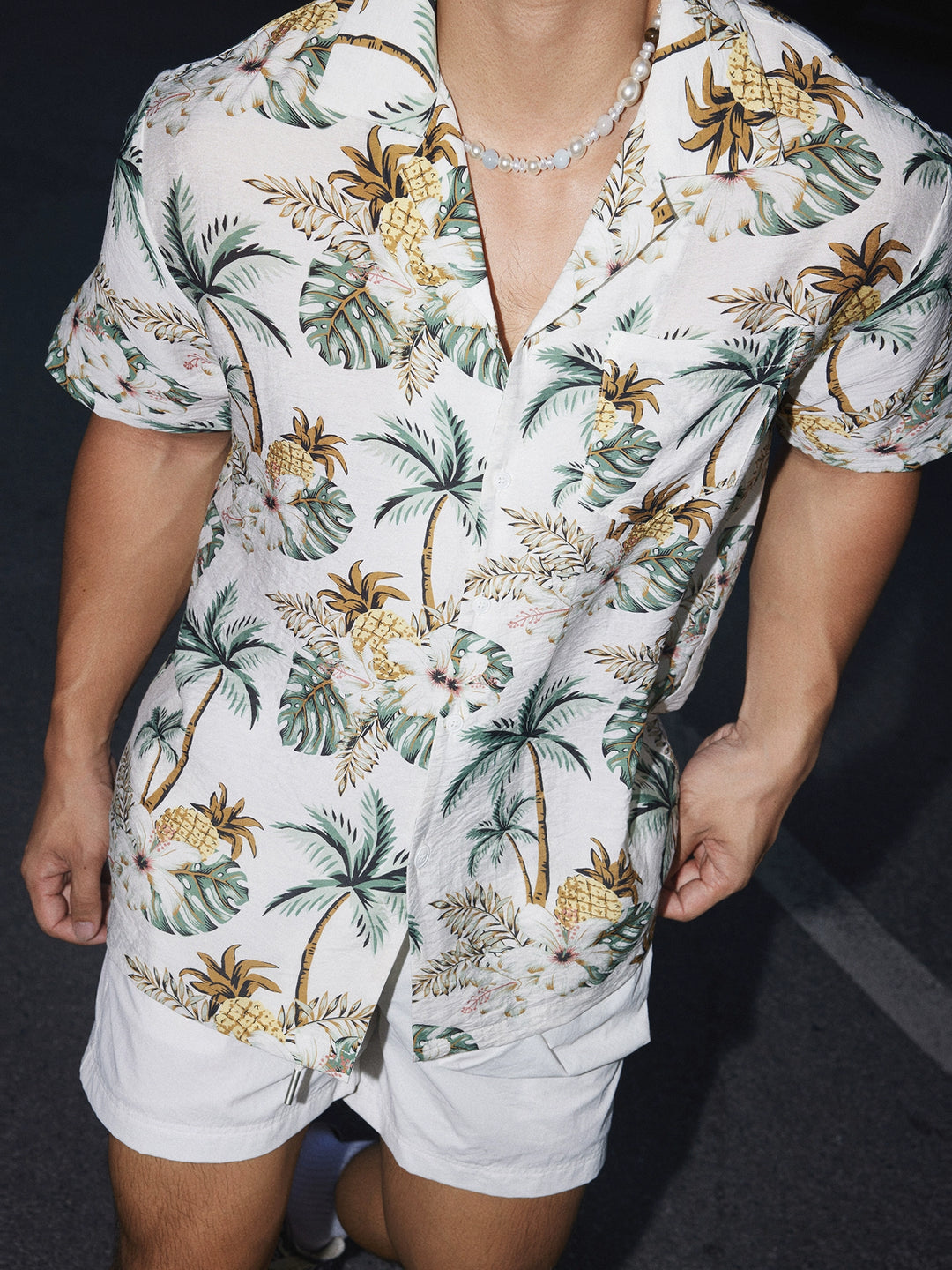 Floral Print Short Sleeve Vacation Shirt