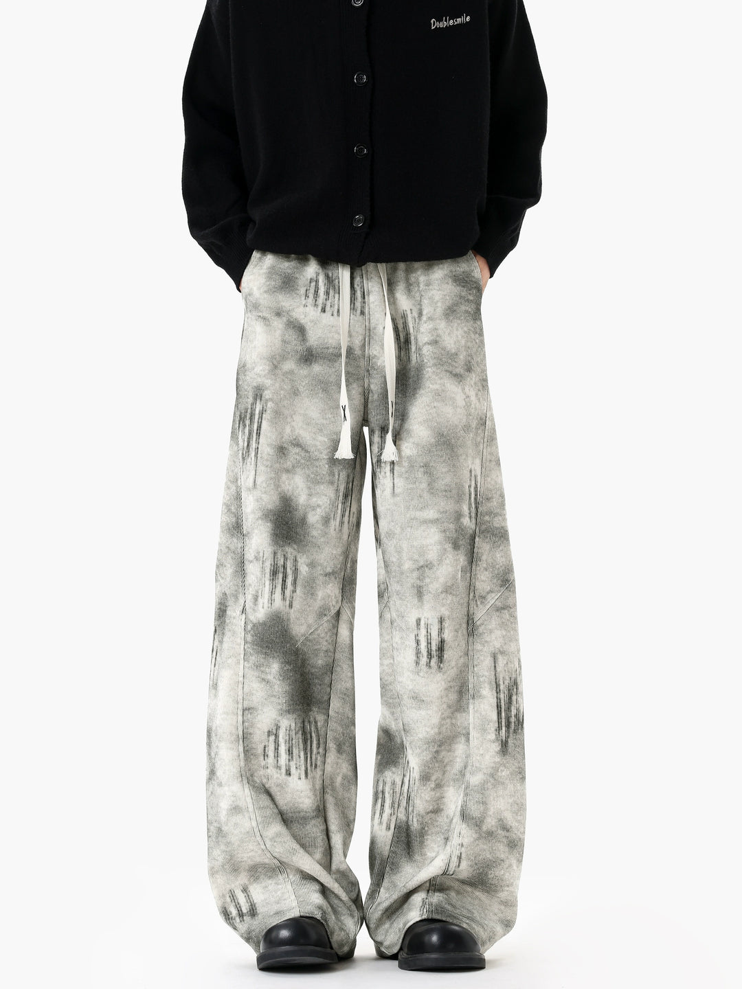 Pantaloni sportivi casual a gamba larga tie-dye 