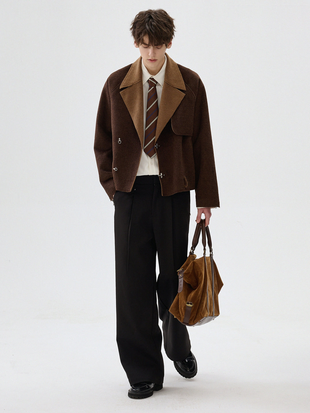 Wool Suit Collar Double-Sided Jacket