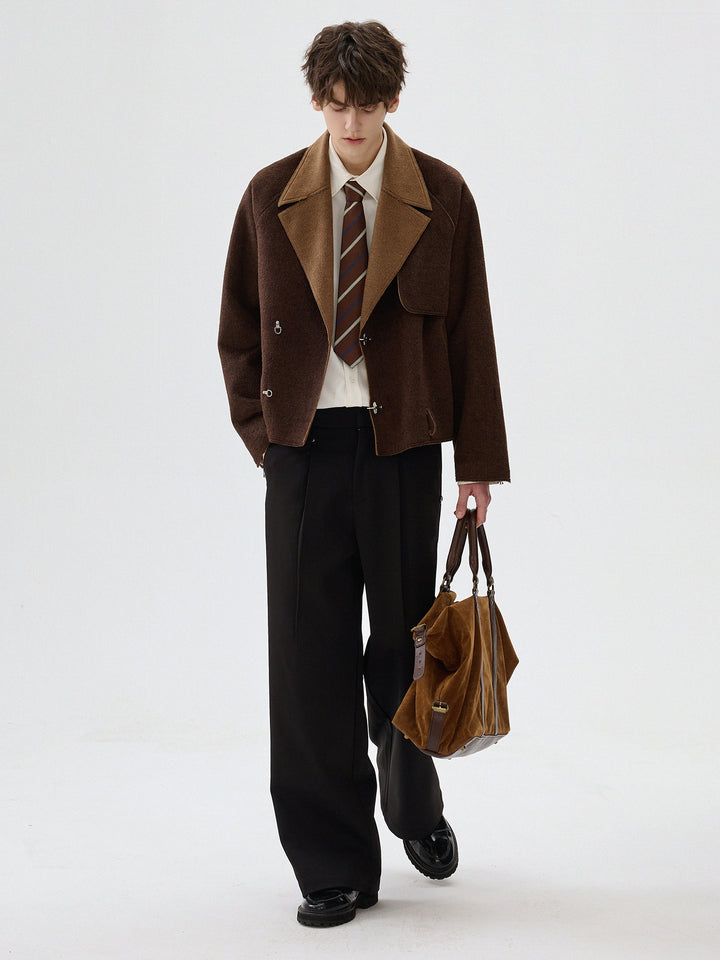 Wool Suit Collar Double-Sided Jacket