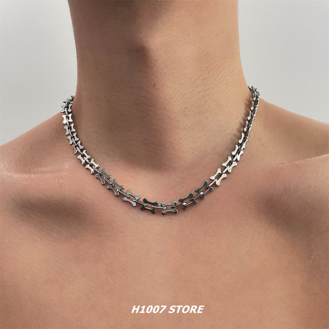 Titanium Steel Hip-hop Clavicle Necklace