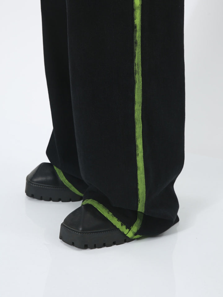 Graffiti Design Loose Straight Pants