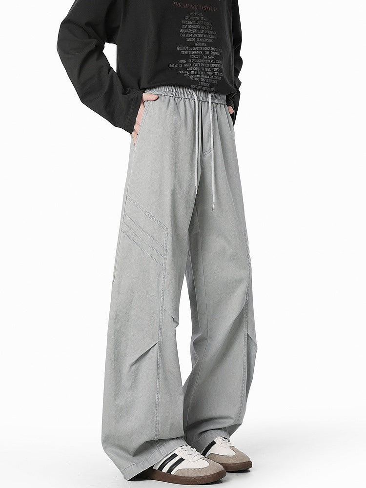Wide-Leg Drawstring Sweatpants
