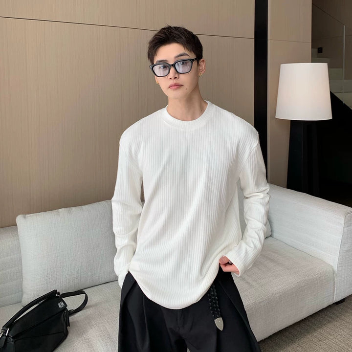 Pull à manches longues en polaire côtelée 