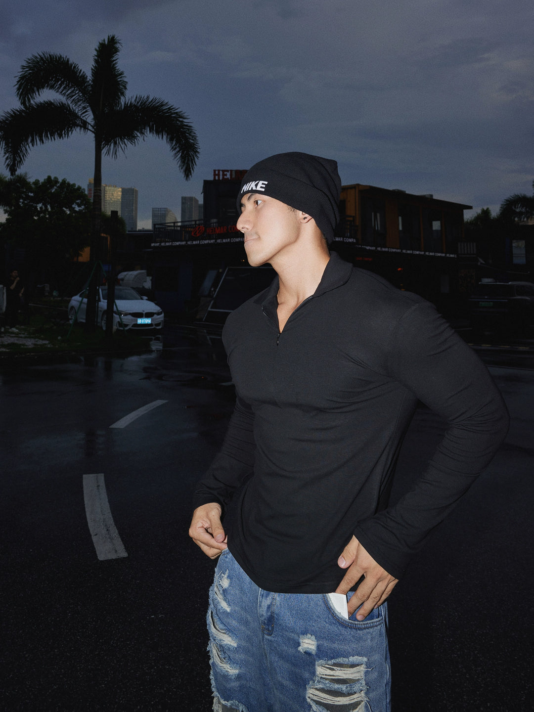 Tight-fitting Long-sleeved Lapel Shirt