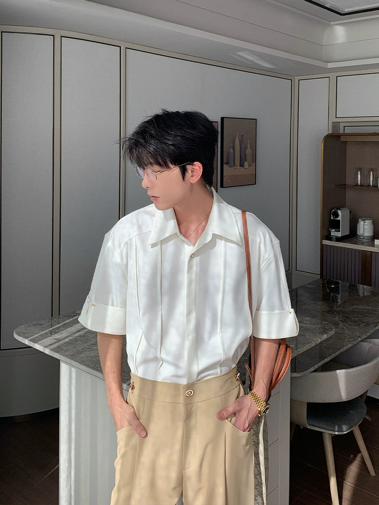 Short Sleeve Loose Fit Casual Shirt