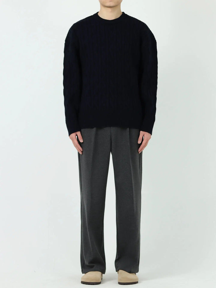 Heavy Knit Round Neck Sweater