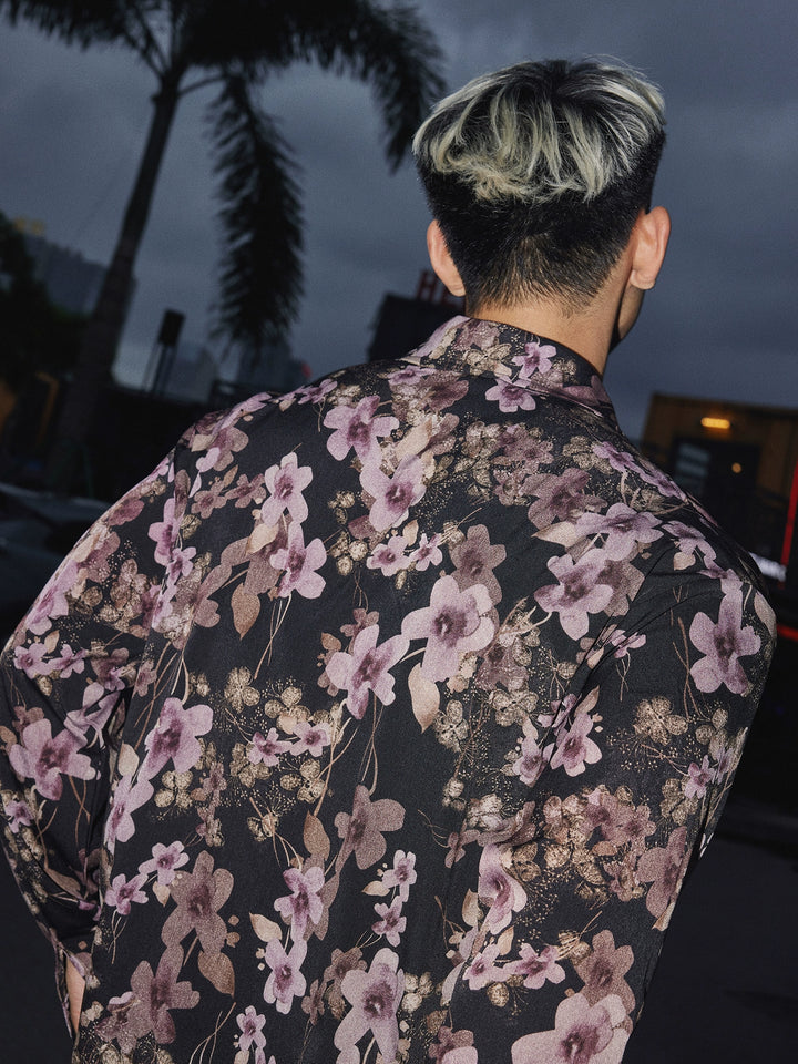 Floral Long Sleeve Beach Vacation Shirt