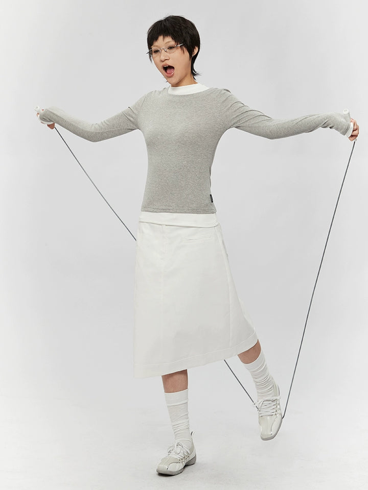 Splicing Long Sleeve Pullover