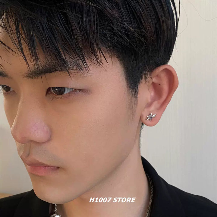 Star Gemstone Irregular Stud Earrings