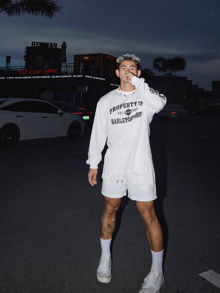 Loose Fit Long Sleeve Graphic Pullover