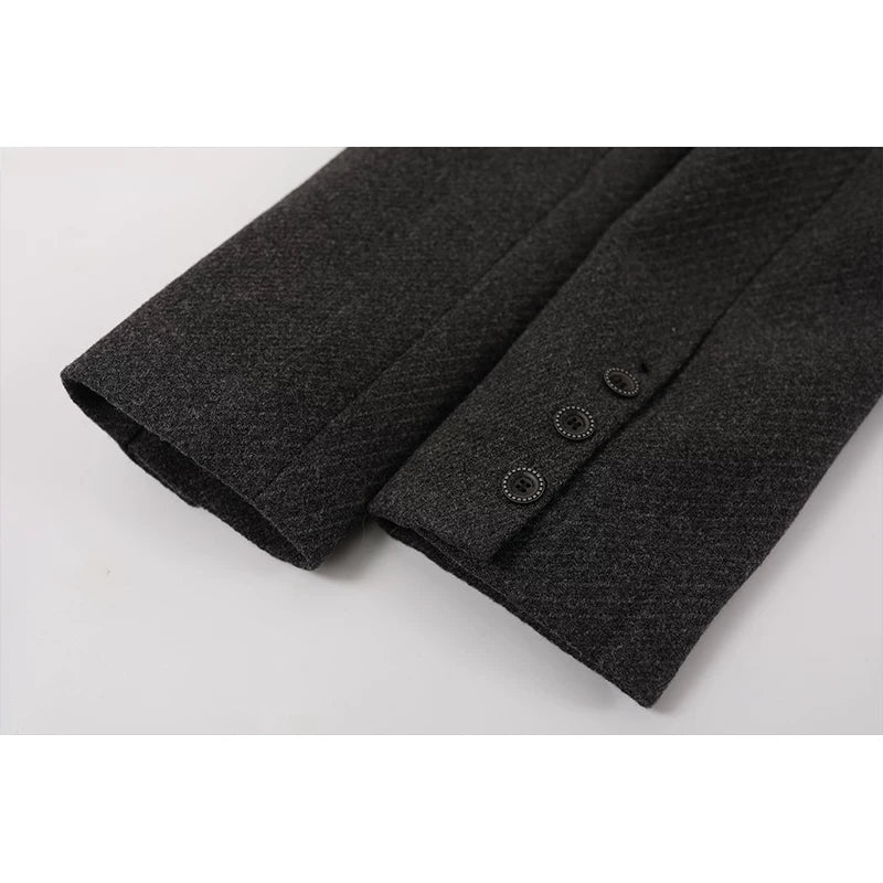Slim Fit Deconstructed Wool Short Coat
