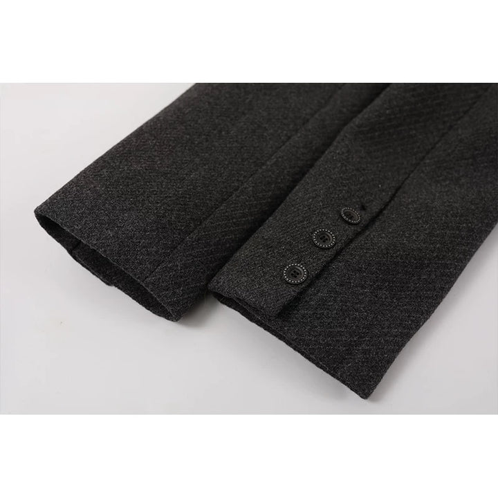 Slim Fit Deconstructed Wool Short Coat