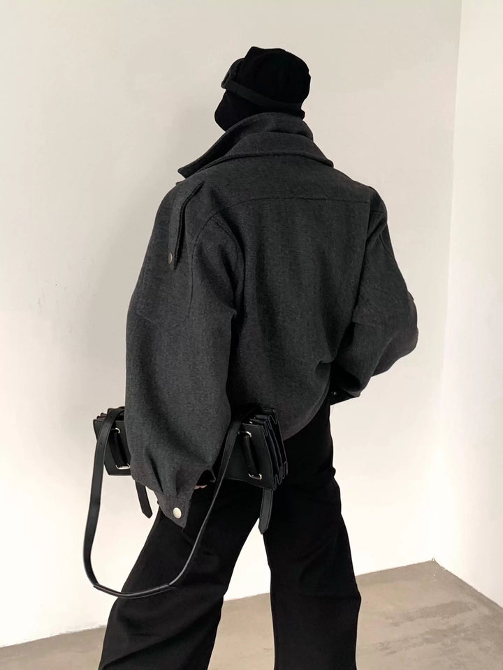 解体されたウールショートジャケット 