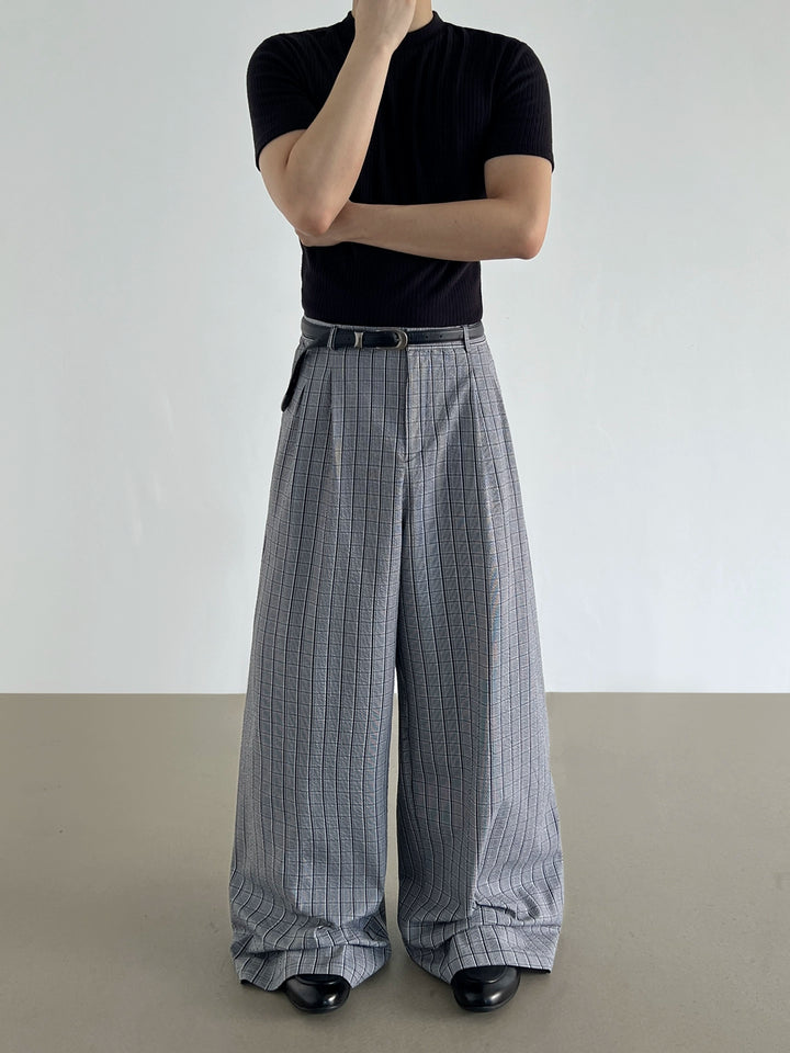 Plaid Striped Casual Pants