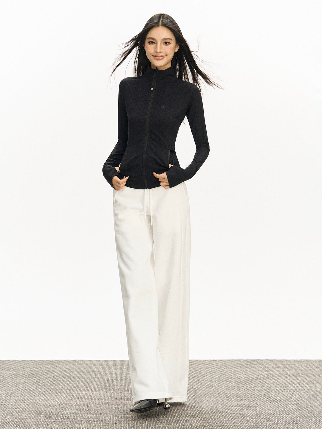 Knitted Zip-Up Yoga Jacket