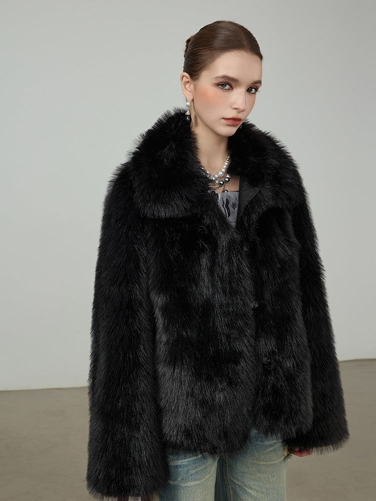 Petite Faux Fur Short Coat