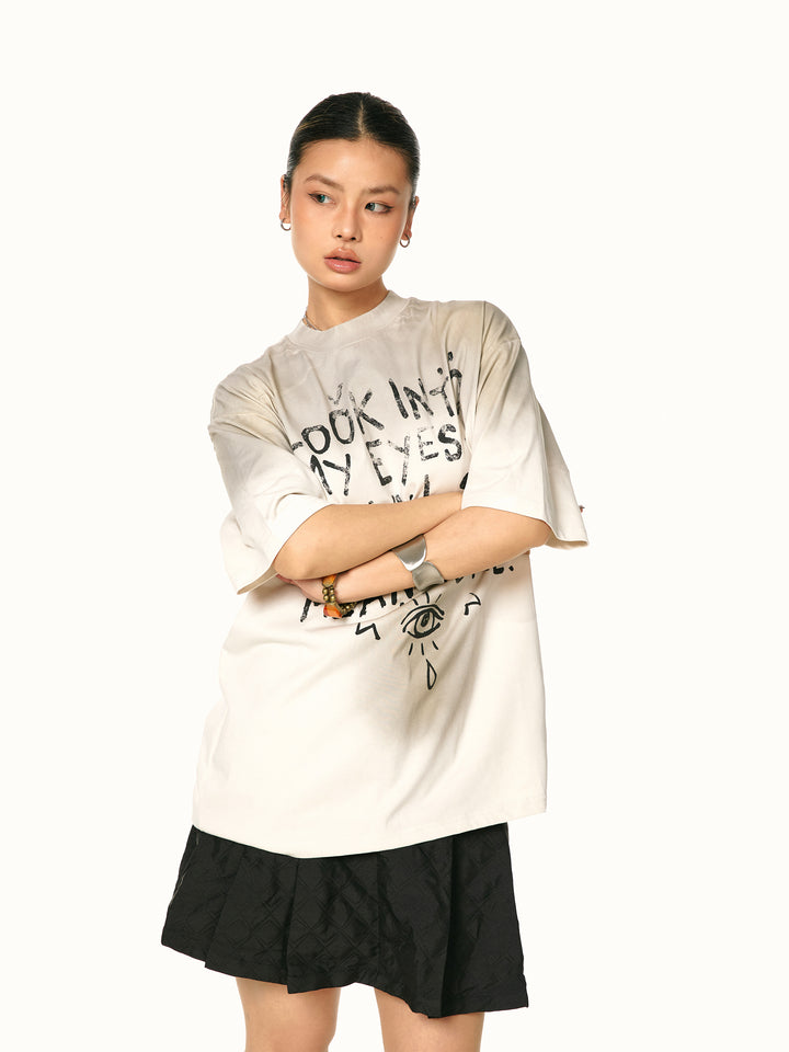 Loose Retro Print Short-Sleeve T-shirt