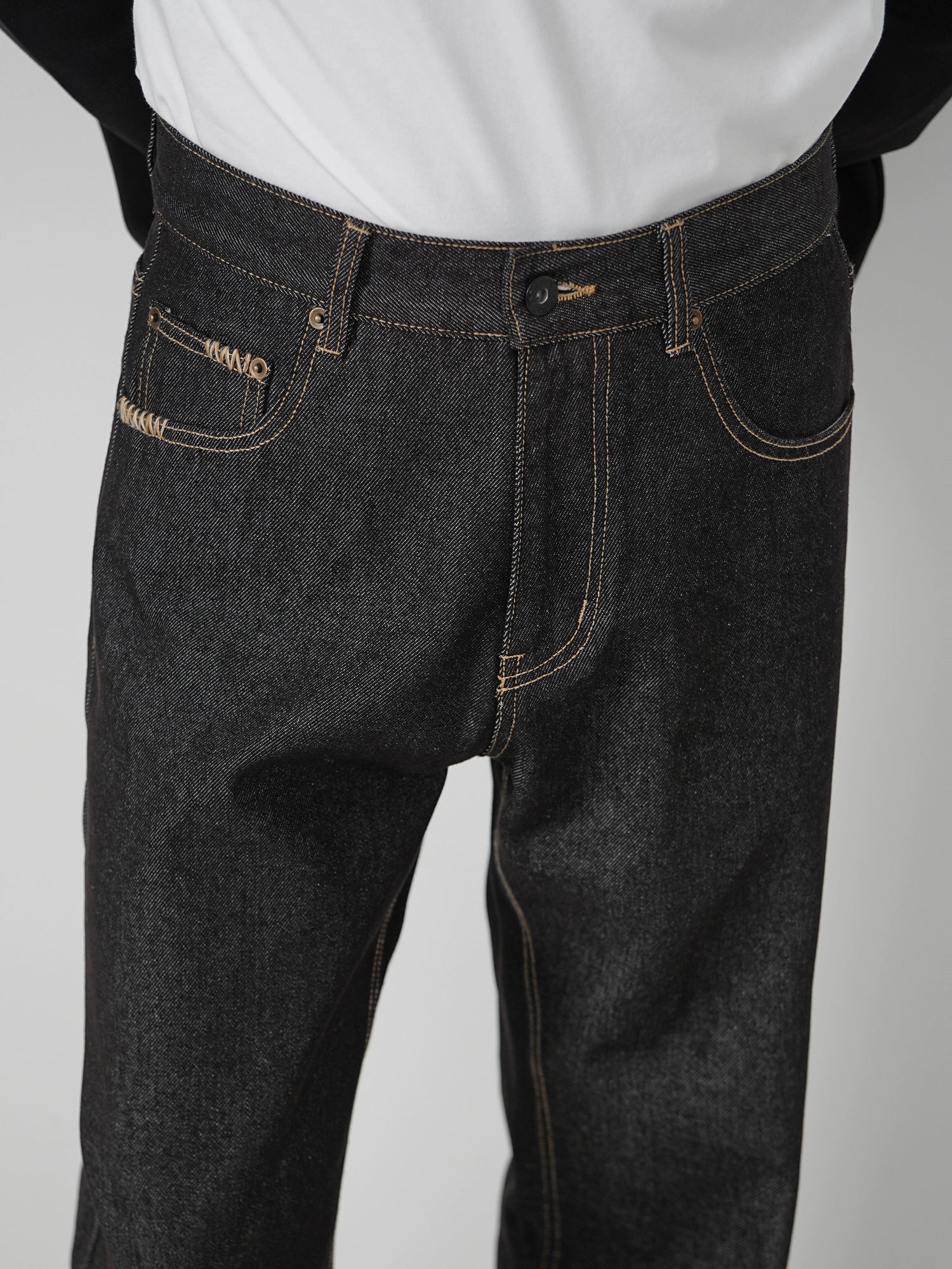 Düz Bacak Vintage Yıkamalı Geniş Paça Kot Pantolon 