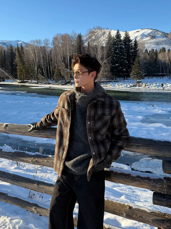 Куртка-пуховик с капюшоном и клетчатым узором Duck Down 